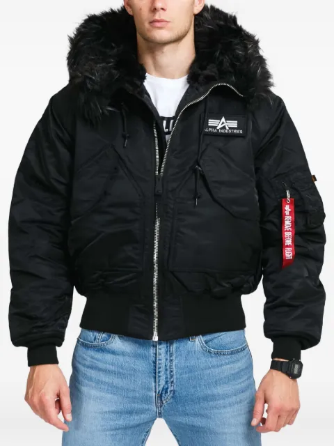 Alpha Industries faux-fur hooded jacket Black 113145515