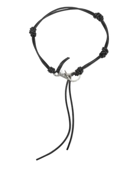 OUR LEGACY knotted leather keyring Black A4258UB