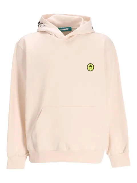 BARROW logo-print smiley-face hoodie Neutrals F5BWUAHS058