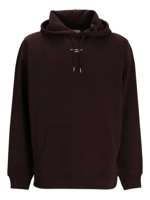 Drôle De Monsieur logo-embroidered hoodie Brown IHO161CO127DBN