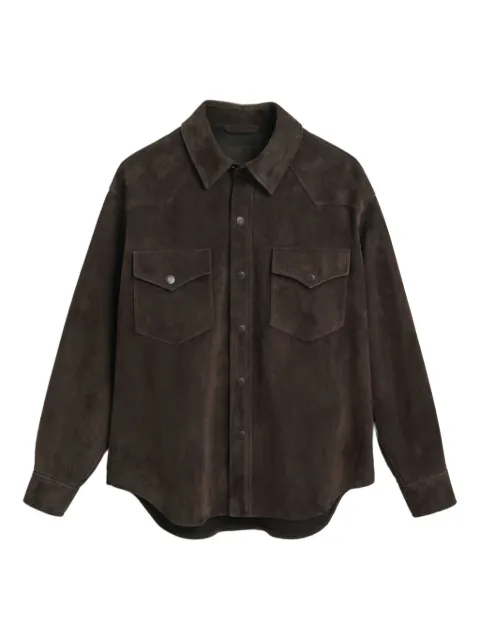 GANT 240 Mulberry Street Rodeo suede double-pocket shirt Brown 3250294