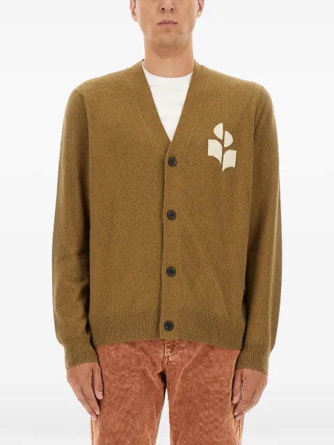 MARANT logo button cardigan Brown CA0077HAA1L04H