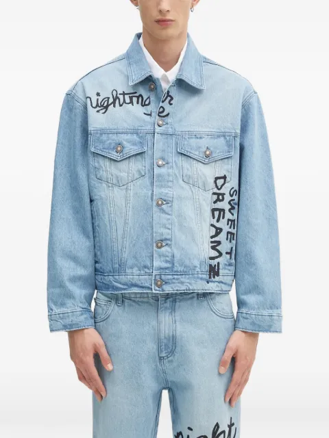 Sky High Farm buttoned print denim jacket Blue SHF07J003