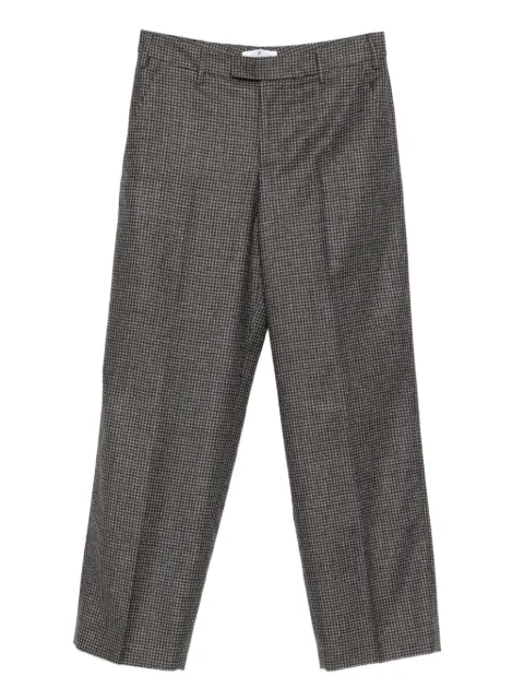 PT Torino checked straight-leg trousers Brown CDVSEAZ00STDMA24