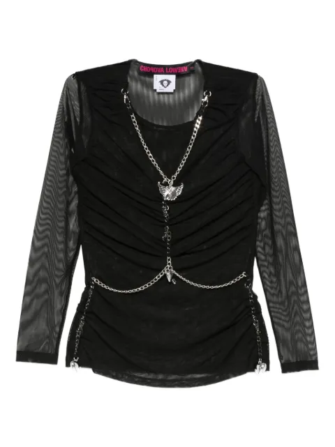 Chopova Lowena chain-embellished top Black 2328