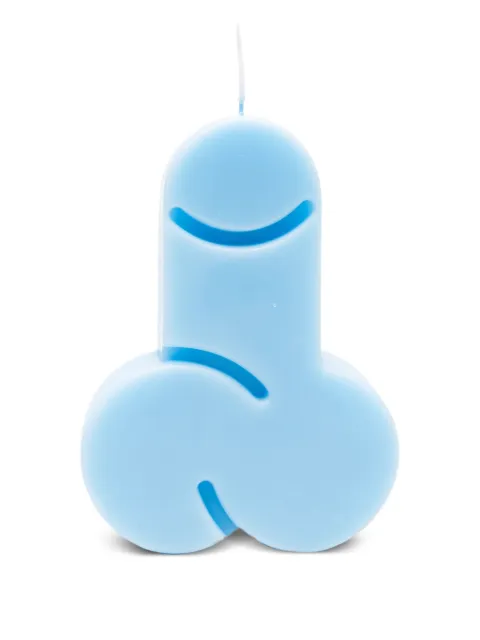 CARNE BOLLENTE sculpted candle (14cm) Blue AW25CDL0101