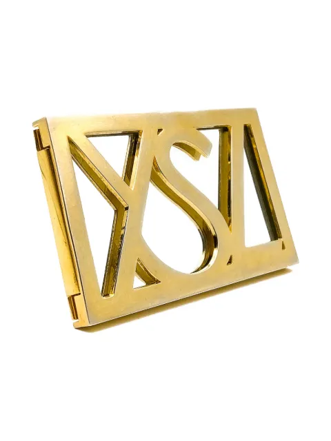 Jennifer Gibson Jewellery 1970s logo cut-out folding mirror Gold JGJYSLMIRROR