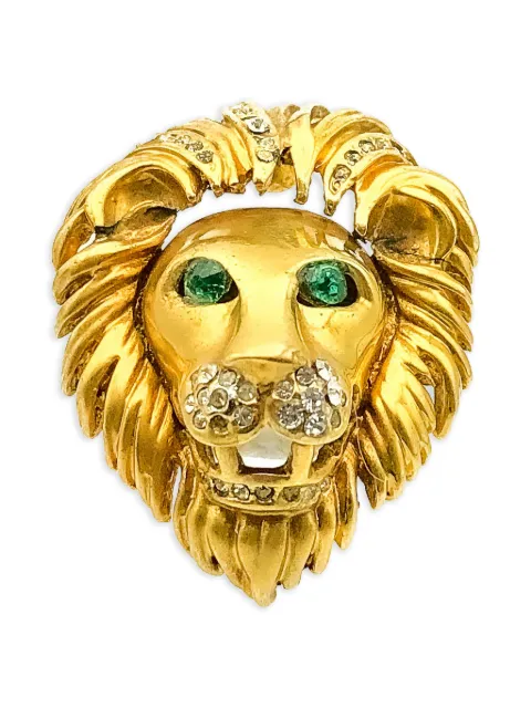 Jennifer Gibson Jewellery 1980s bejewelled lion statement ring Gold JGJLIONRING