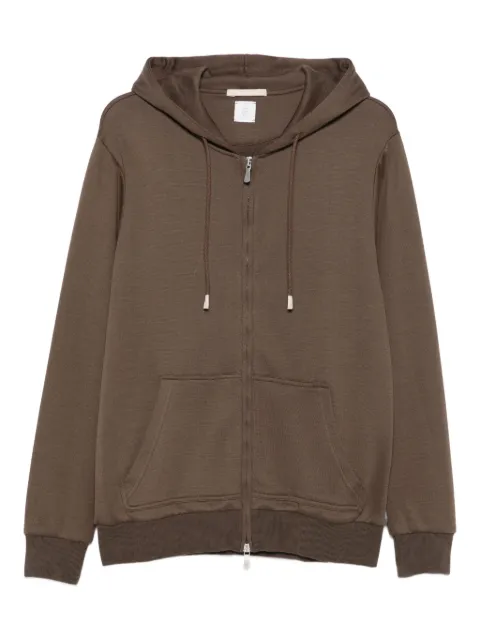 Eleventy zip-up hoodie Brown L75FELL31FEL26005