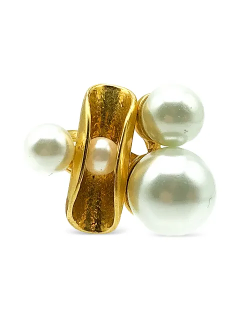 Jennifer Gibson Jewellery 1980s pearl cocktail ring Gold JGJPEARLRING