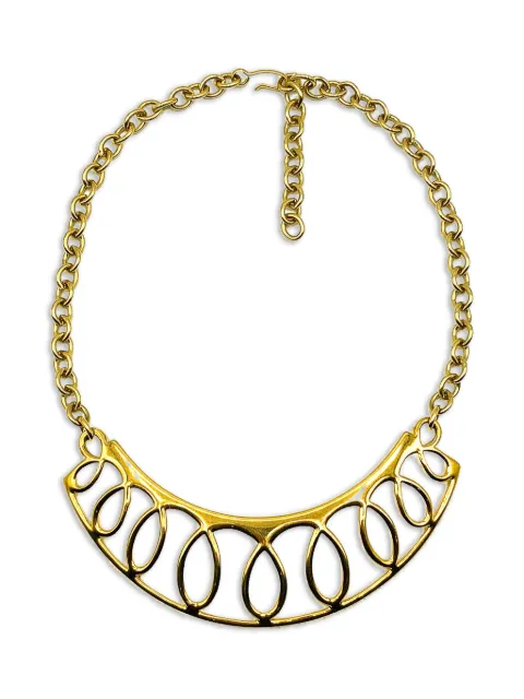 Jennifer Gibson Jewellery 1980s loop panel necklace Gold JGJMONETNKL