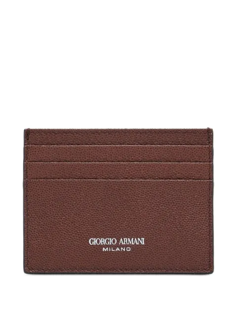 Giorgio Armani leather card holder Brown Y2R434YR56JUA005