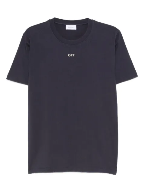 Off-White short-sleeve crew-neck T-shirt Blue OMAA027F25JER0084919