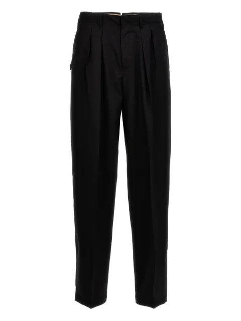 PT Torino pleated charm-detail trousers Black COAFX2ZB0FWDMA170990