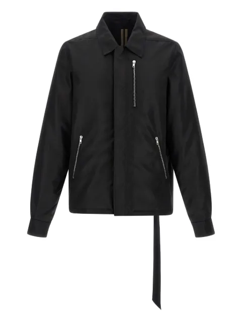 Rick Owens DRKSHDW zip-front shirt-collar shirt jacket Black DU02E7775NCV09