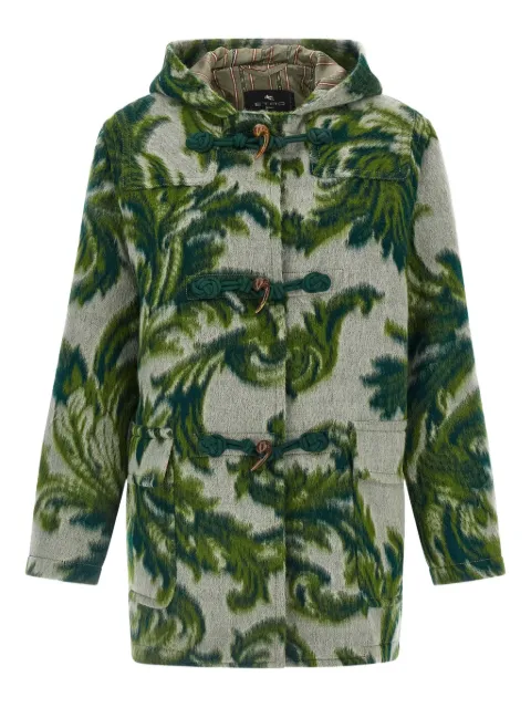 ETRO patterned toggle coat Green WRBA007399TJB46S9890
