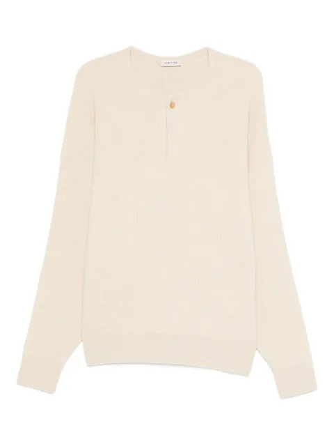 Fear Of God button-front waffle-knit sweater Neutrals FG25FW20204LAW