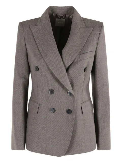 Kiltie double-breasted herringbone jacket Grey KB069YT3826097