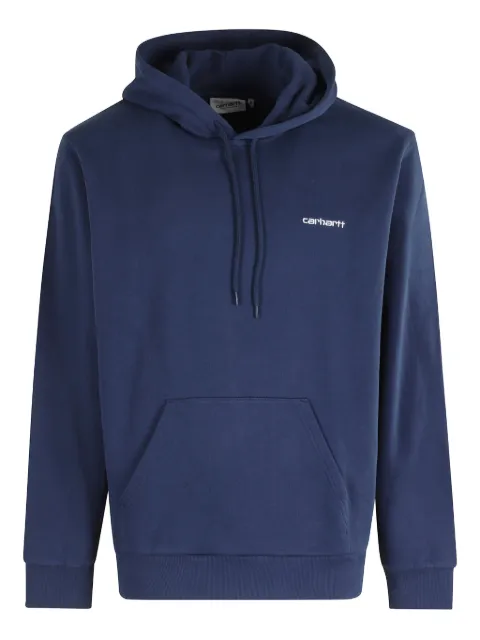 Carhartt WIP logo-detail hooded sweatshirt Blue I035392097