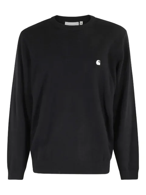 Carhartt WIP logo crew neck sweatshirt Black I030841097