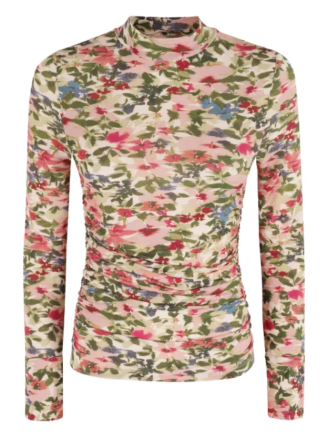 FARM Rio Ikat Tiny Flowers high-neck top Pink 339748097