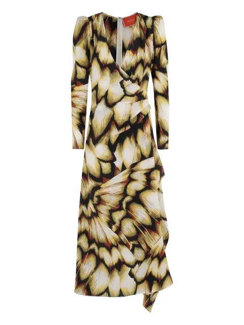 La DoubleJ Monarch abstract-print maxi dress Neutrals DRE0960CRE001MNR01BL01