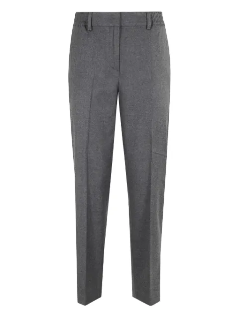 Seventy elastic-waistband pressed-crease trousers Grey PT1332540261097