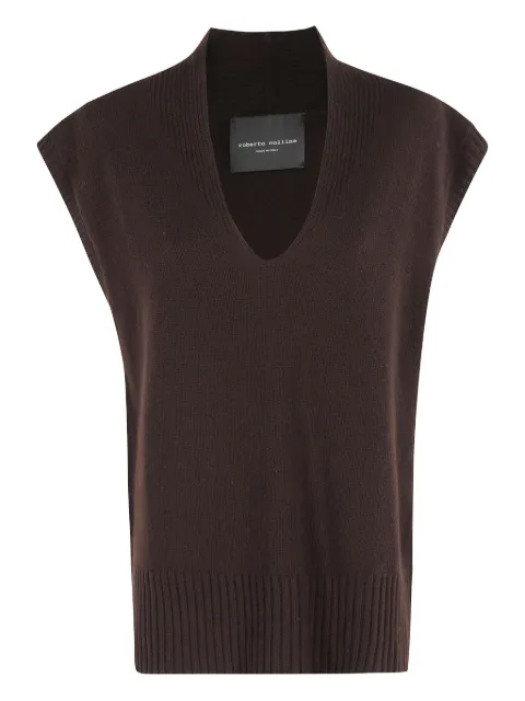 Roberto Collina ribbed top Brown 253F20016097