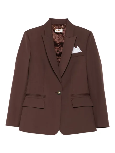 Elisabetta Franchi single-button pocket jacket Brown GI17058E2