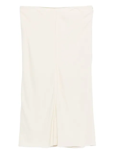 AMI Paris split-front skirt Neutrals FSK431VI0039