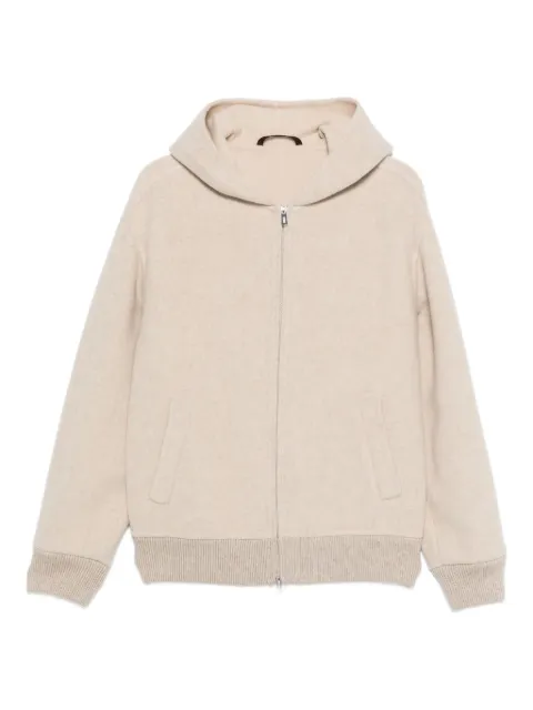 Fedeli hooded zip-front jacket Neutrals TU000427