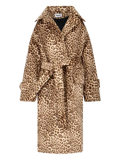 Duran Lantink leopard-pattern coat Brown DRFW25OW01016