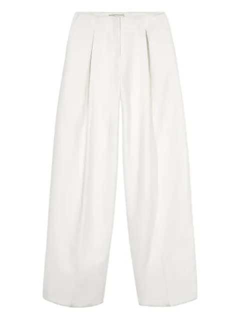 Blumarine pleated wide-leg trousers White 4P103A