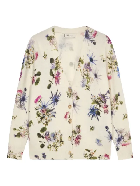 Blumarine floral-beaded cardigan Neutrals 4M178A