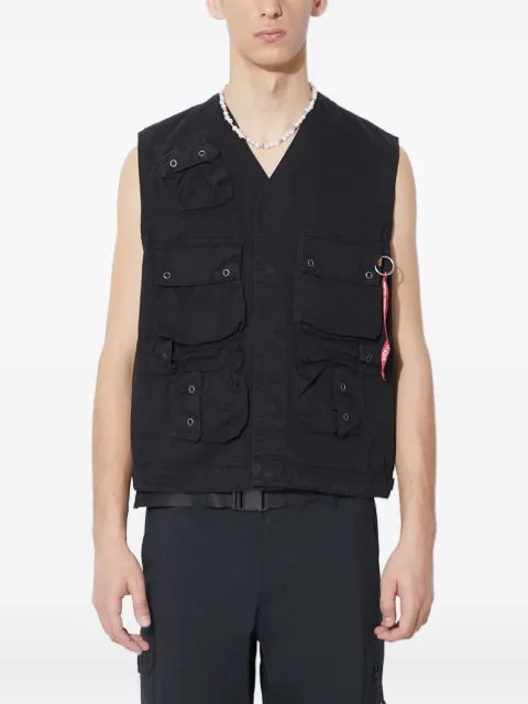 Alpha Industries utility-pocket cotton gilet Black 136113