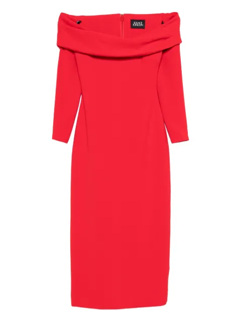 Solace London Yuni off-shoulder midi dress Red OS45010