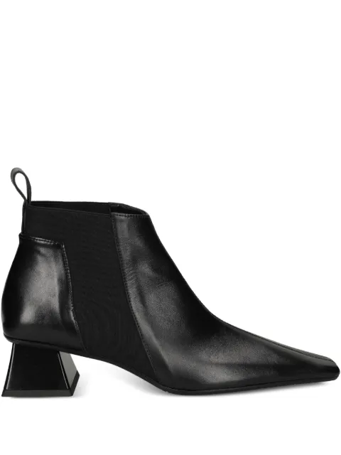Ras 50mm geometric-heel leather boots Black 8284