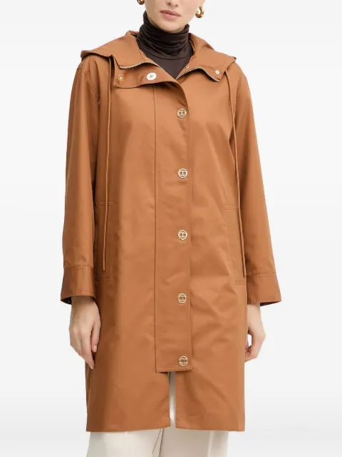 TWINSET hooded parka coat Brown 252TP2060