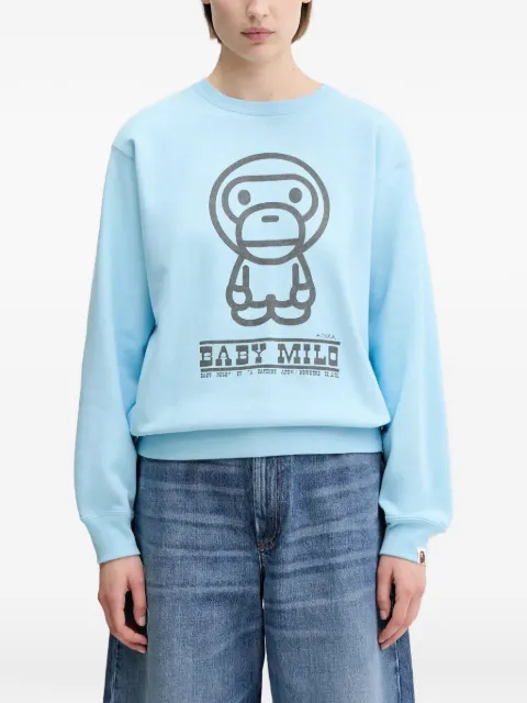 A BATHING APE® Baby Milo Volume crew-neck sweatshirt Blue 2L30213005