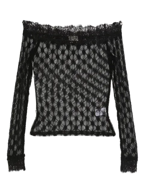 ISABEL MARANT floral-lace top Black HT0730FAC4J06I