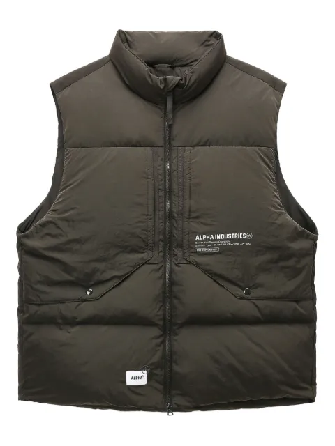 Alpha Industries quilted-puffer vest Green AIDN1118