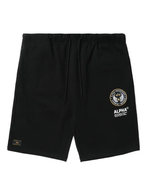 Alpha Industries logo-embroidered shorts Black AISP6043