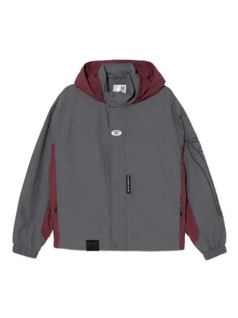 AAPE BY *A BATHING APE® logo-embroidered jacket Grey ALJ7751XXP