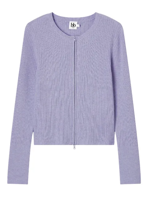 b+ab ribbed-knit cardigan Purple 5F314AS