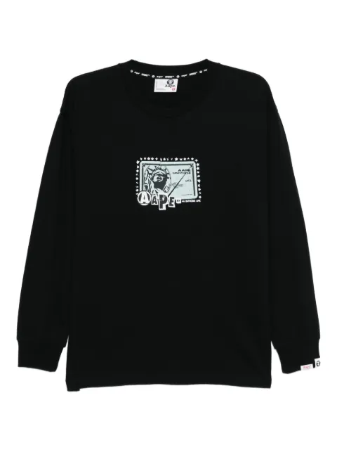 AAPE BY *A BATHING APE® logo-printed T-shirt Black ALT1752XXP