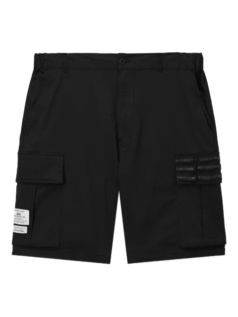 Alpha Industries cargo-pocket label-detail shorts Black AISP0016