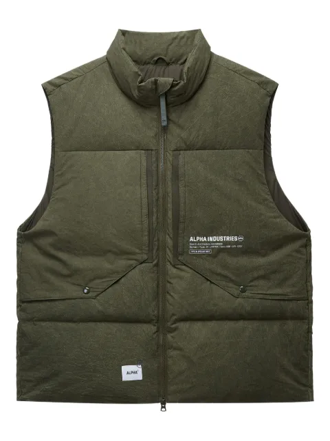 Alpha Industries quilted pocket vest Green AIDN1119