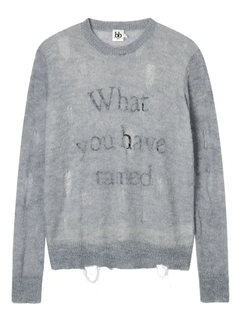 b+ab distressed sweater Grey 5F312AS