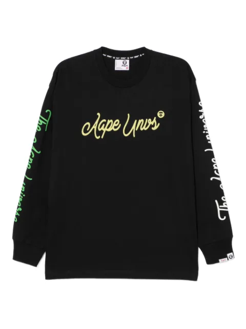 AAPE BY *A BATHING APE® logo-print cotton T-shirt Black AAPLTM1742XXPBKX
