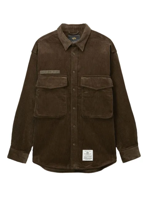 Alpha Industries corduroy pocket-detail shirt Brown AIST1125